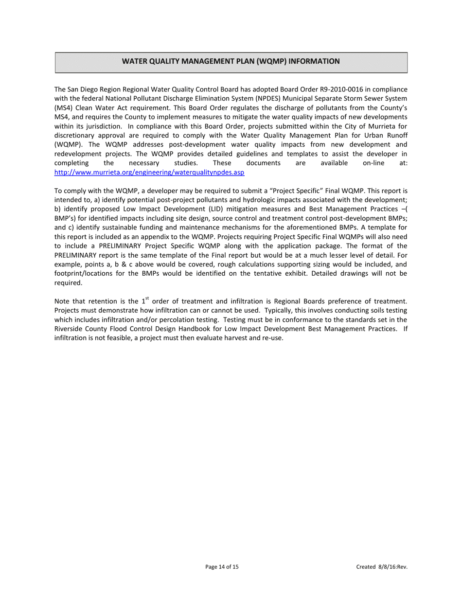 Development Plan Application for Residential Tract Development (Residential Site Development / Architectural Review / Fence  Wall Plan) - City of Murrieta, California, Page 14