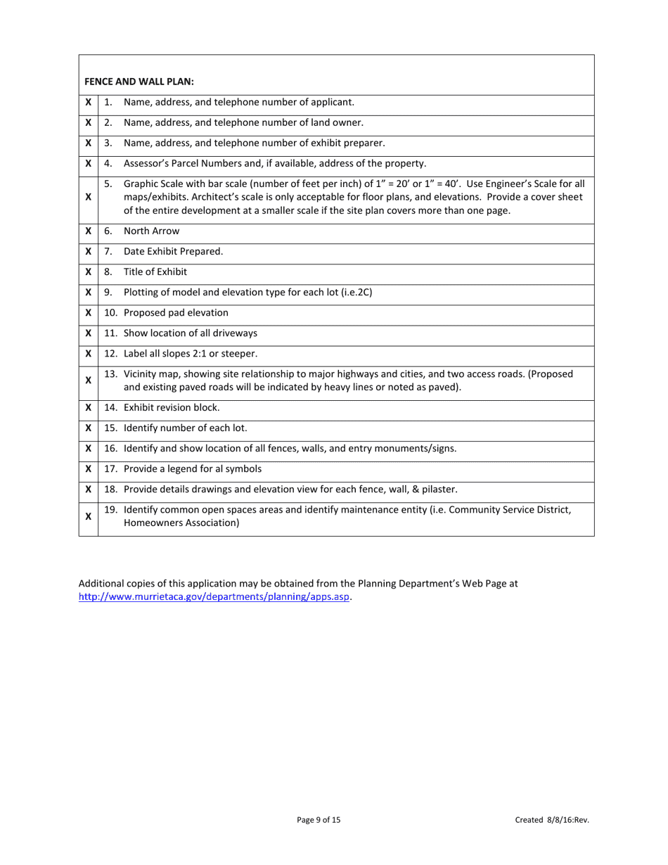 Development Plan Application for Residential Tract Development (Residential Site Development / Architectural Review / Fence  Wall Plan) - City of Murrieta, California, Page 9