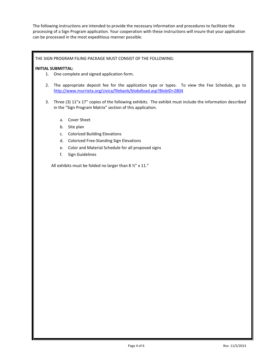 Application for Sign Program - City of Murrieta, California, Page 4