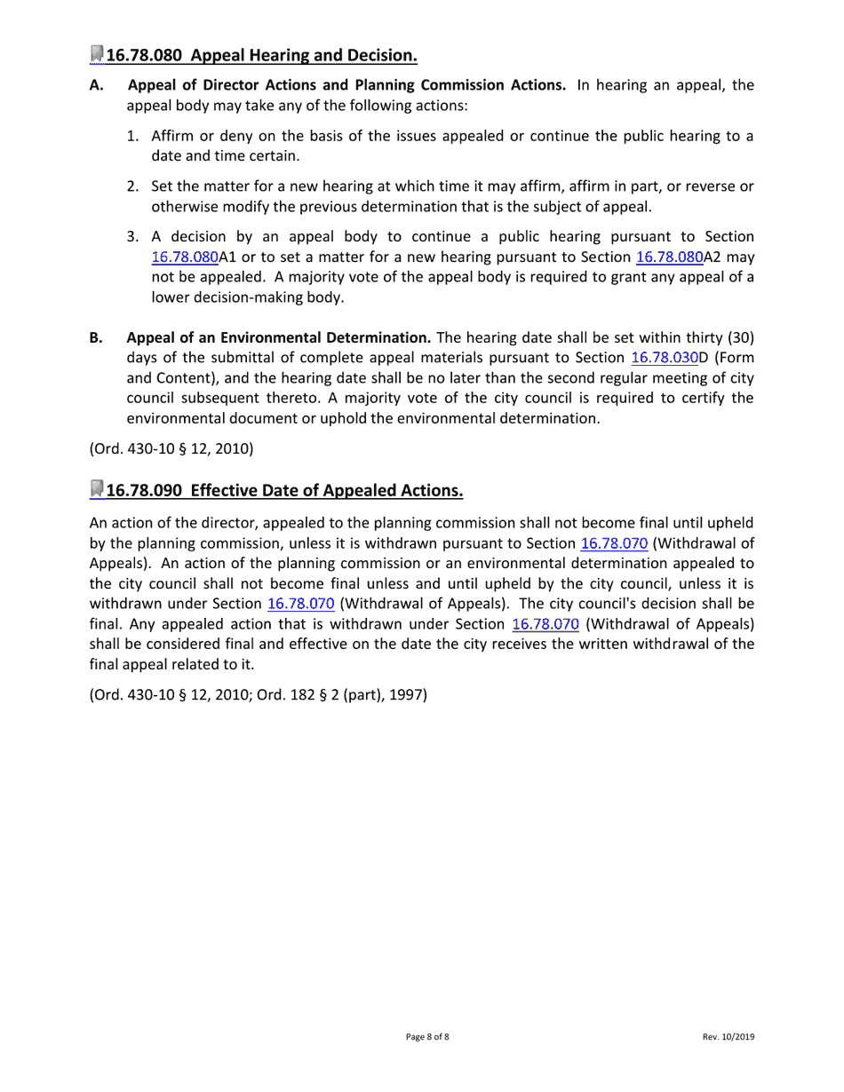 Form DS-210 Application for Appeal - City of Murrieta, California, Page 8