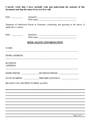 Ride Along Request Form - City of Murrieta, California, Page 3