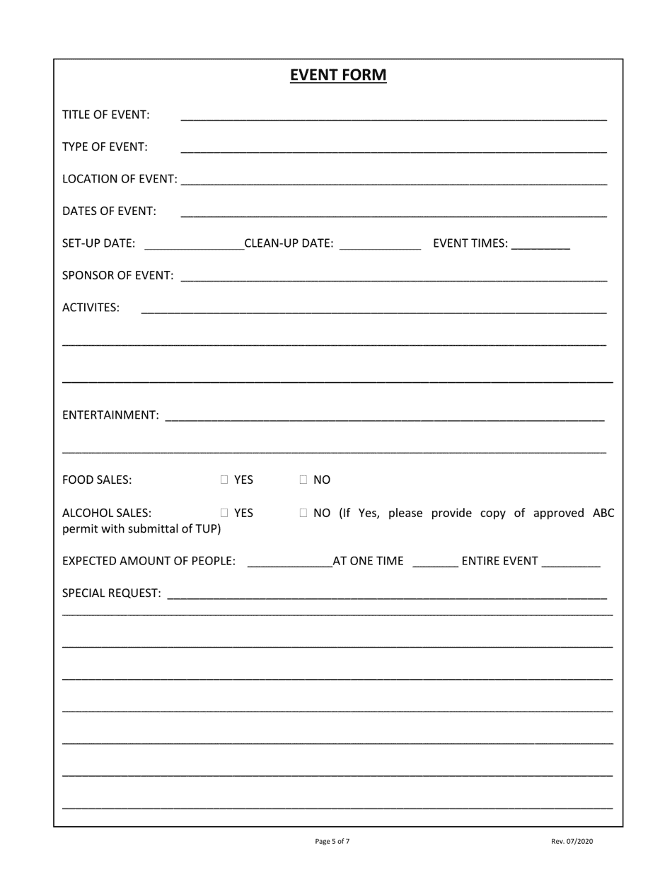 Form DS-252 Temporary Use Permit Application - City of Murrieta, California, Page 5