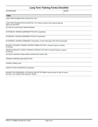 Long Term Training Forms Checklist, Page 2