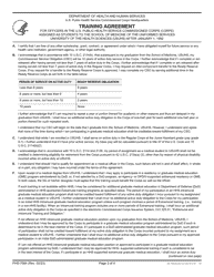 Form PHS-7064 Training Agreement for Officers Assigned as Students to School of Medicine, Page 2
