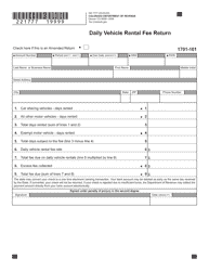 Form DR1777 Daily Vehicle Rental Fee Return - Colorado, Page 2