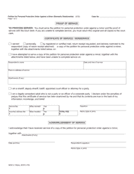 Form CC375M Petition for Personal Protection Order Against a Minor (Domestic Relationship) - Michigan, Page 3