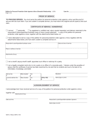 Form CC375M Petition for Personal Protection Order Against a Minor (Domestic Relationship) - Michigan, Page 4