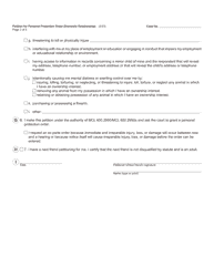 Form CC375 Petition for Personal Protection Order (Domestic Relationship) - Michigan, Page 2