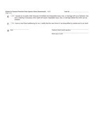 Form CC377M Petition for Personal Protection Order Against a Minor (Nondomestic) - Michigan, Page 2