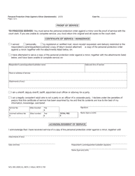 Form CC380M Personal Protection Order Against a Minor (Nondomestic) - Michigan, Page 4