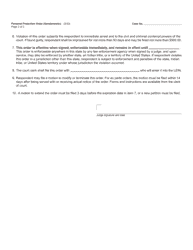 Form CC380 Personal Protection Order (Nondomestic) - Michigan, Page 2