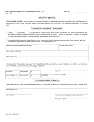 Form CC381 Notice of Hearing on Petition for Personal Protection Order - Michigan, Page 3