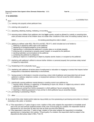 Form CC376M Personal Protection Order Against a Minor (Domestic Relationship) - Michigan, Page 2