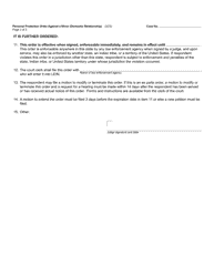 Form CC376M Personal Protection Order Against a Minor (Domestic Relationship) - Michigan, Page 3