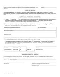 Form CC395M Petition for Personal Protection Order Against a Minor (Nondomestic Sexual Assault) - Michigan, Page 4