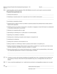 Form CC395 Petition for Personal Protection Order (Nondomestic Sexual Assault) - Michigan, Page 2