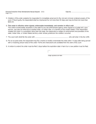 Form CC396 Personal Protection Order (Nondomestic Sexual Assault) - Michigan, Page 2