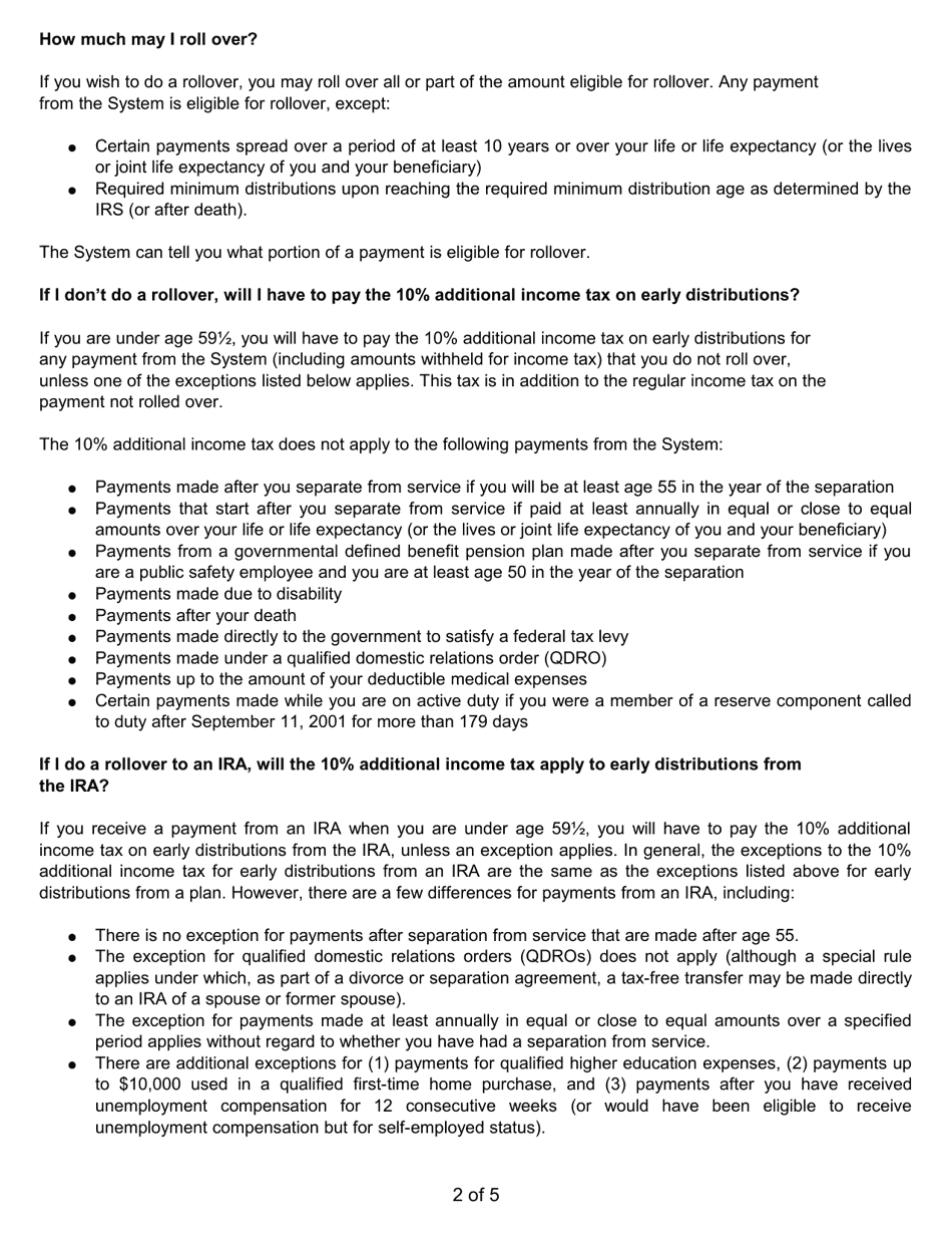 Form 222 T-Drop Account Distribution Request - Arkansas, Page 3