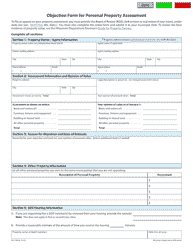 Document preview: Form PA-115B Objection Form for Personal Property Assessment - Wisconsin