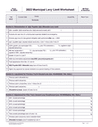Document preview: Form SL-202M Municipal Levy Limit Worksheet - Wisconsin