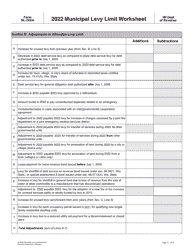 Form SL-202M Municipal Levy Limit Worksheet - Wisconsin, Page 2