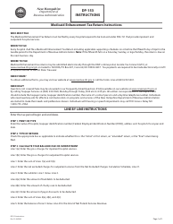 Document preview: Instructions for Form DP-153 Medicaid Enhancement Tax Return - New Hampshire