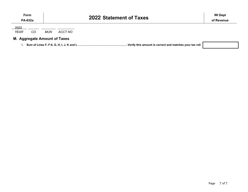 Form PA-632A Statement of Taxes - Wisconsin, Page 7