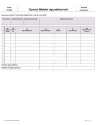 Form PC-505 Special District Apportionment - Wisconsin, Page 2