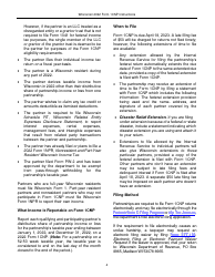 Instructions for Form 1CNP, IP-031 Composite Wisconsin Individual Income Tax Return for Nonresident Partners - Wisconsin, Page 2