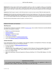 Instructions for Form 4BL, IC-047 Wisconsin Net Business Loss Carryforward for Separate Entity Corporations - Wisconsin, Page 2