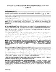 Document preview: Instructions for Form IC-303 Schedule A-05 Wisconsin Premiums Factor for Insurance Companies - Wisconsin