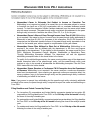 Instructions for Form PW-1, IC-004 Wisconsin Nonresident Income or Franchise Tax Withholding on Pass-Through Entity Income - Wisconsin, Page 3