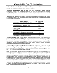 Instructions for Form PW-1, IC-004 Wisconsin Nonresident Income or Franchise Tax Withholding on Pass-Through Entity Income - Wisconsin, Page 7