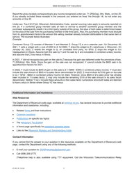 Instructions for Form IC-305 Schedule A-07 Wisconsin Apportionment Percentage for Interstate Air Carriers - Wisconsin, Page 3