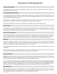 Document preview: Instructions for Form IC-234 Schedule CM Community Rehabilitation Program Credit - Wisconsin