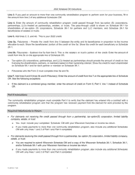 Instructions for Form IC-234 Schedule CM Community Rehabilitation Program Credit - Wisconsin, Page 2