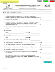 Document preview: Form IC-234 Schedule CM Community Rehabilitation Program Credit - Wisconsin