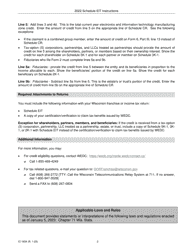 Instructions for Form IC-834 Schedule EIT Electronics and Information Technology Manufacturing Zone Credit - Wisconsin, Page 2