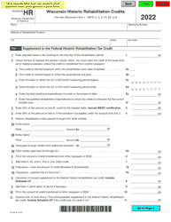 Document preview: Form IC-034 Schedule HR Wisconsin Historic Rehabilitation Credits - Wisconsin