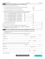 Form IC-034 Schedule HR Wisconsin Historic Rehabilitation Credits - Wisconsin, Page 2
