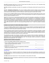 Instructions for Form IC-015 Schedule MA-A Wisconsin Agricultural Credit - Wisconsin, Page 5