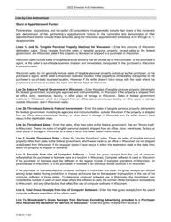 Instructions for Form IC-306 Schedule A-08 Wisconsin Apportionment Percentage for Broadcasters - Wisconsin, Page 3