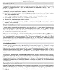 Instructions for Form IC-031 Schedule R Wisconsin Research Credits - Wisconsin, Page 2