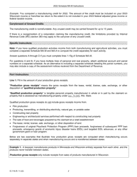 Instructions for Form IC-016 Schedule MA-M Wisconsin Manufacturing Credit - Wisconsin, Page 2