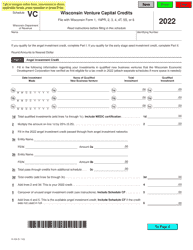 Document preview: Form IC-039 Schedule VC Wisconsin Venture Capital Credits - Wisconsin