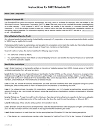 Document preview: Instructions for Form IC-074 Schedule ED Wisconsin Economic Development Tax Credit - Wisconsin