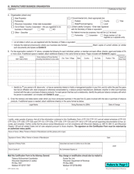 Form CTP-120 Certification by Participating Manufacturer - Wisconsin, Page 2