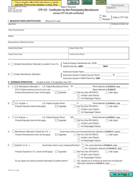 Form CTP-121 Certification by Non-participating Manufacturer - Wisconsin
