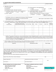 Form CTP-121 Certification by Non-participating Manufacturer - Wisconsin, Page 2