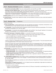 Instructions for Form BTR-101 Application for Wisconsin Business Tax Registration - Wisconsin, Page 3